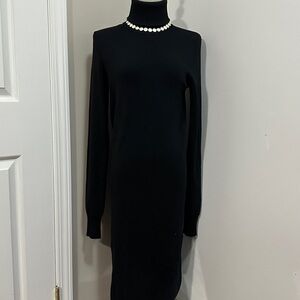Elegant Black Turtleneck Dress Fits(M/L)